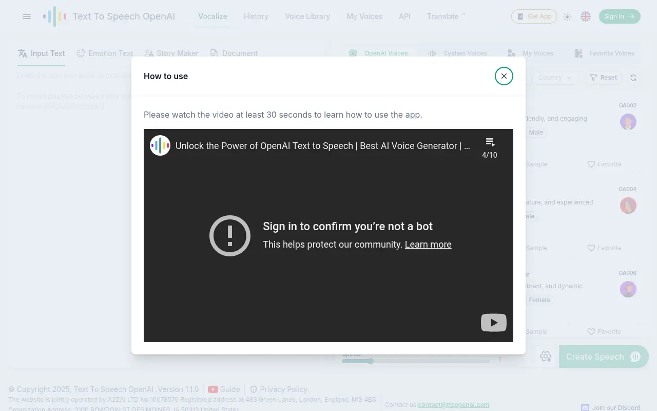 TTSOpenAI screenshot