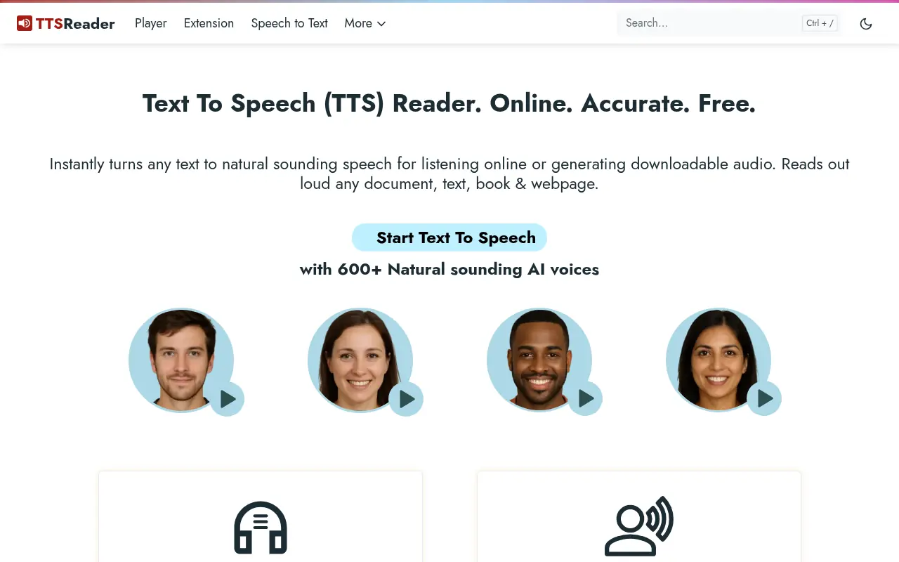 TTSReader screenshot