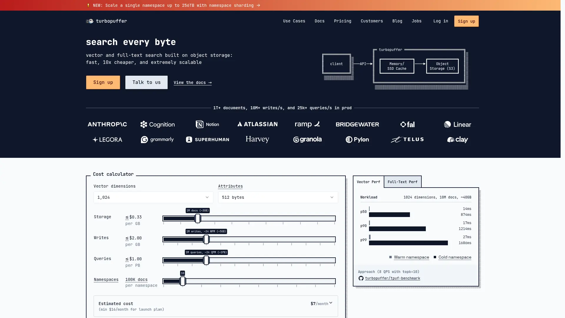turbopuffer screenshot