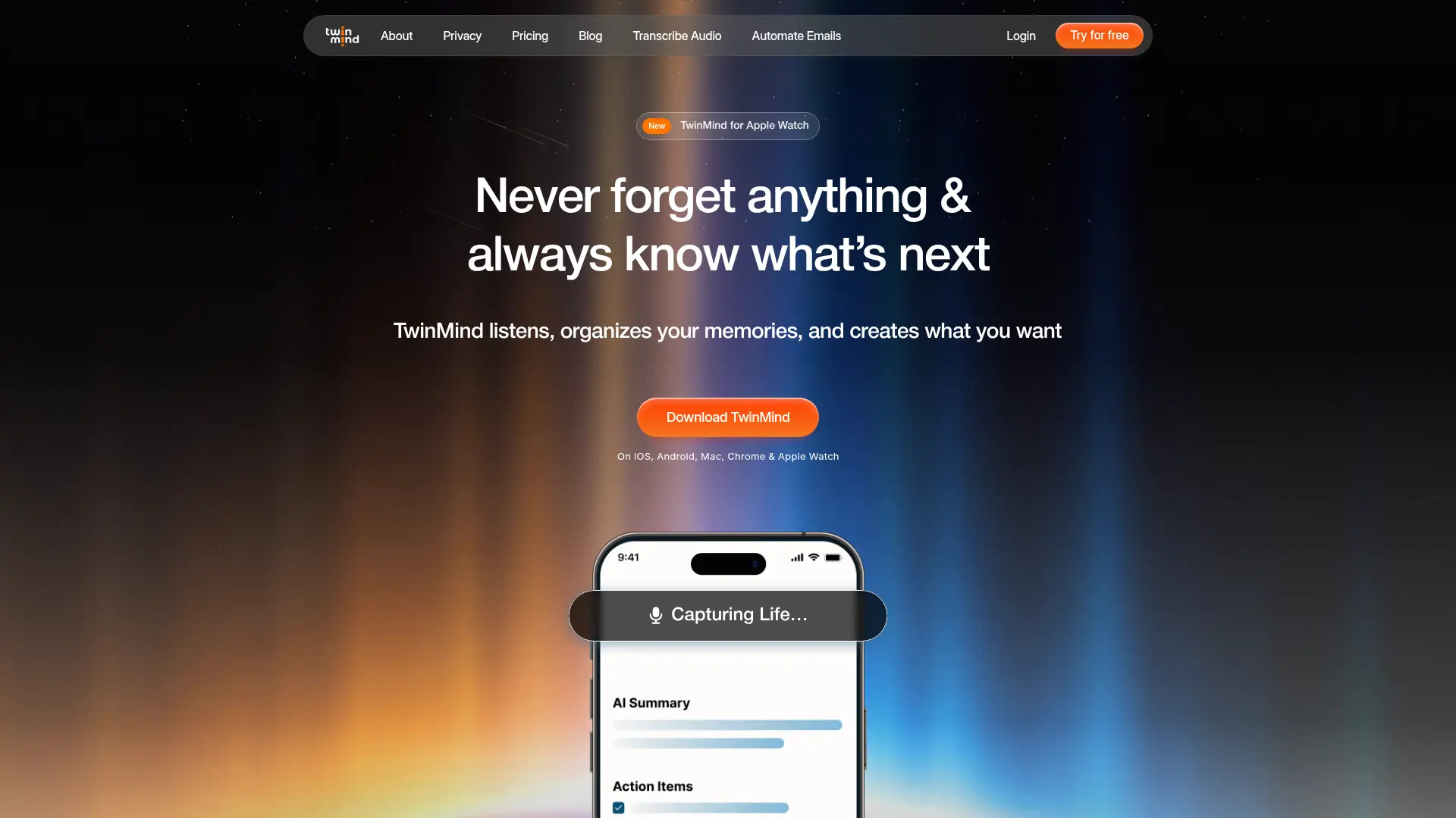 TwinMind screenshot