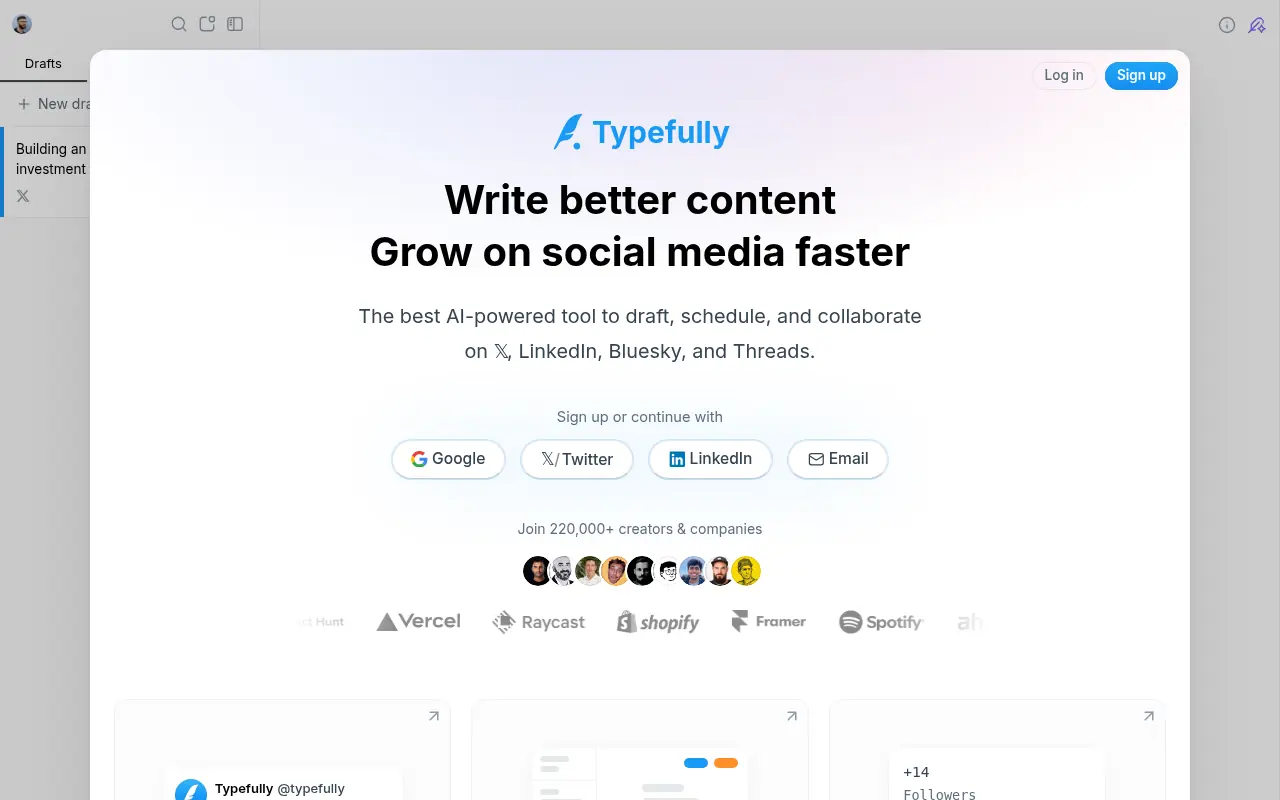 Typefully screenshot