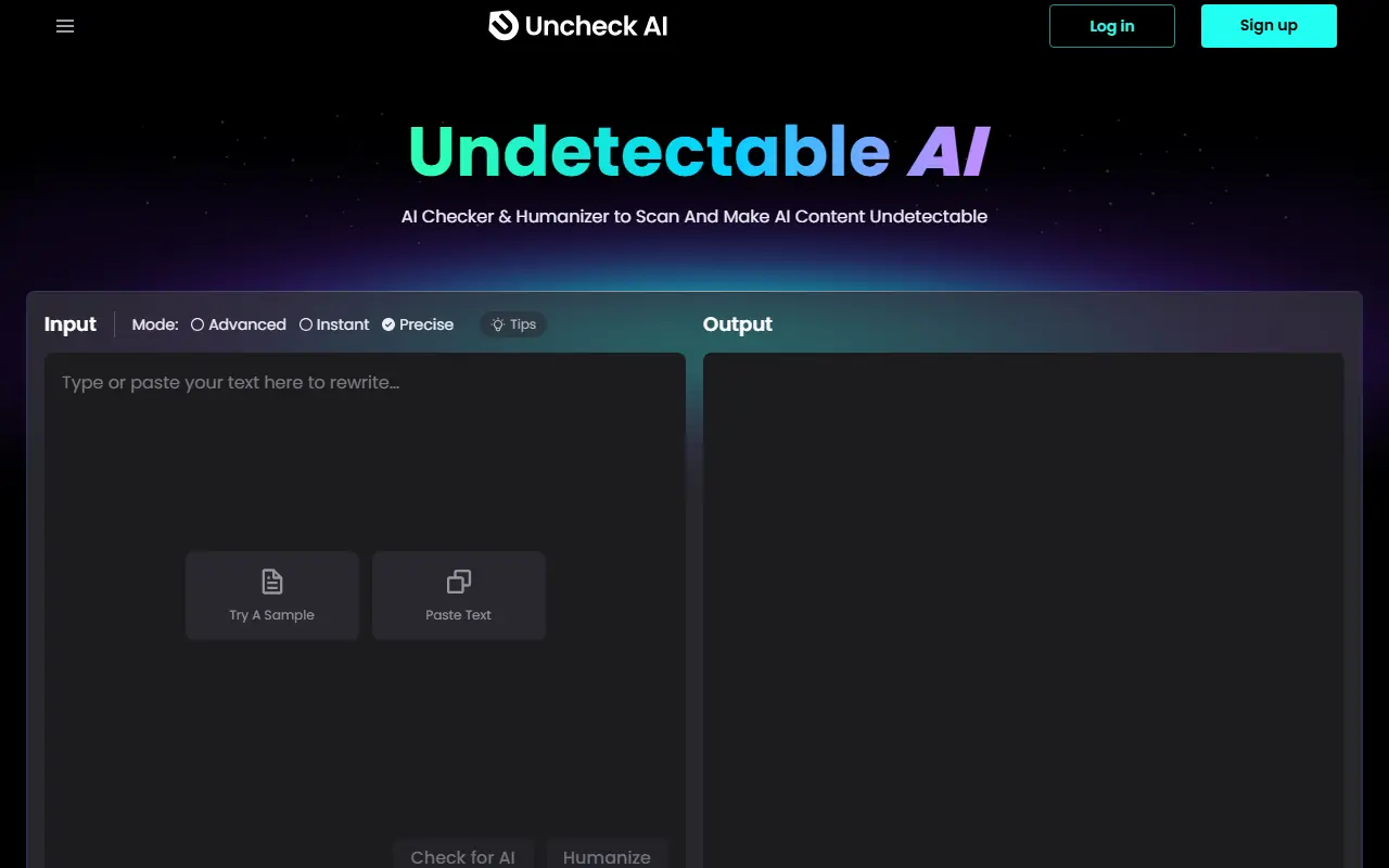 Uncheck AI screenshot