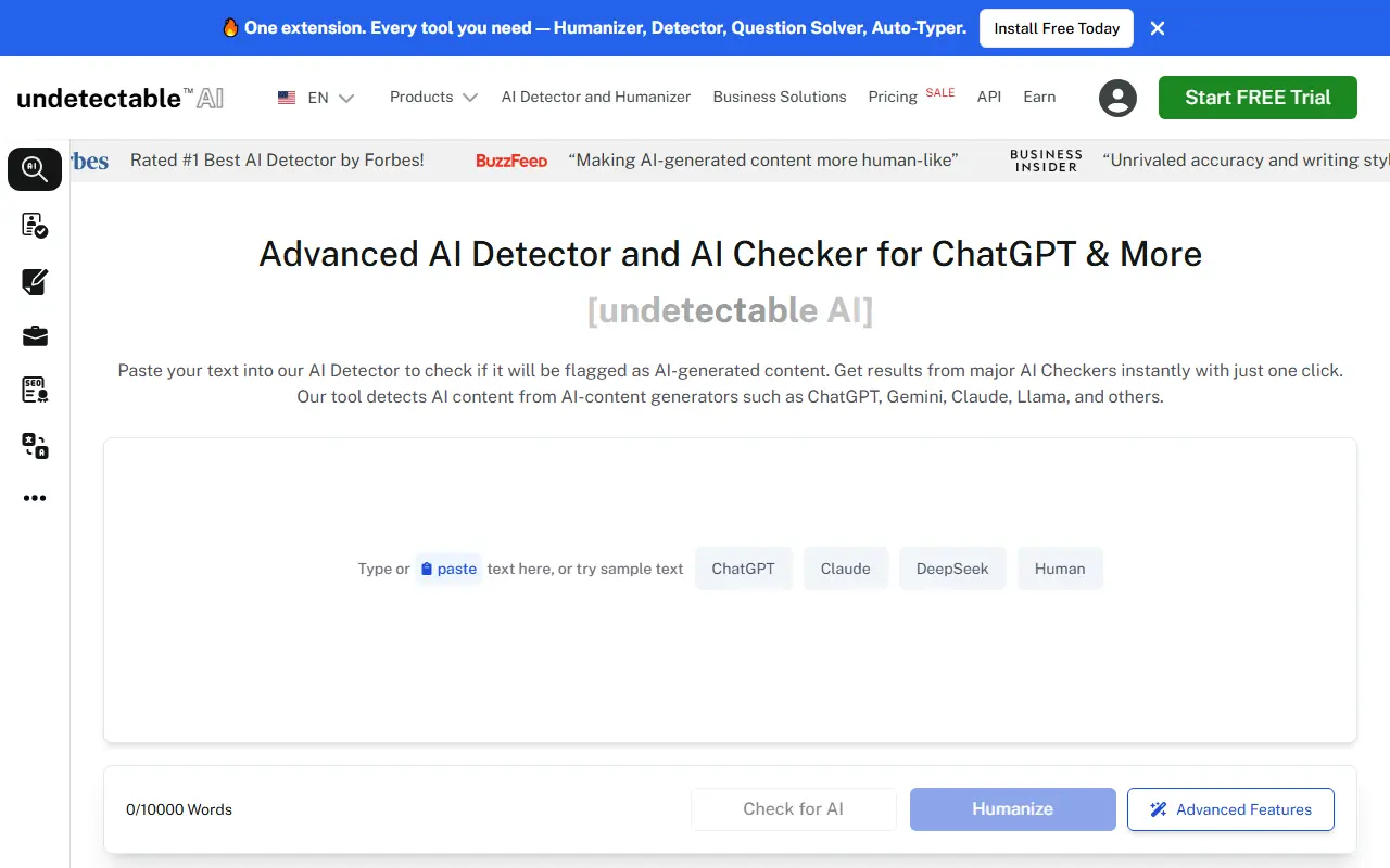 Undetectable AI screenshot
