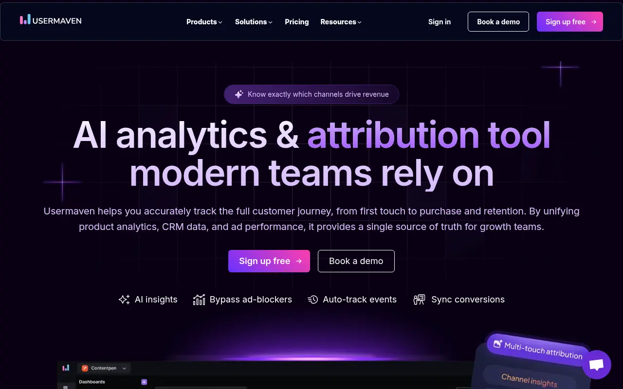 Usermaven screenshot