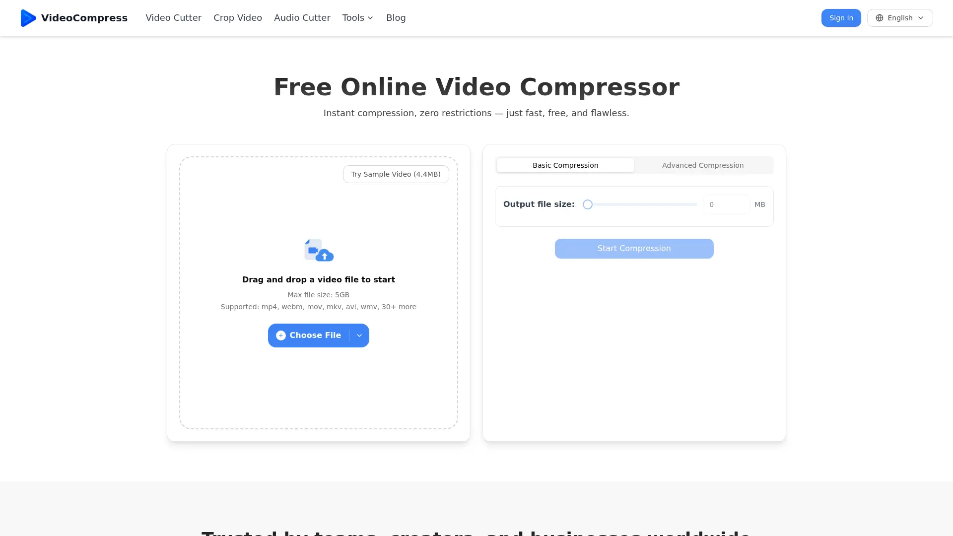 VideoCompress AI screenshot