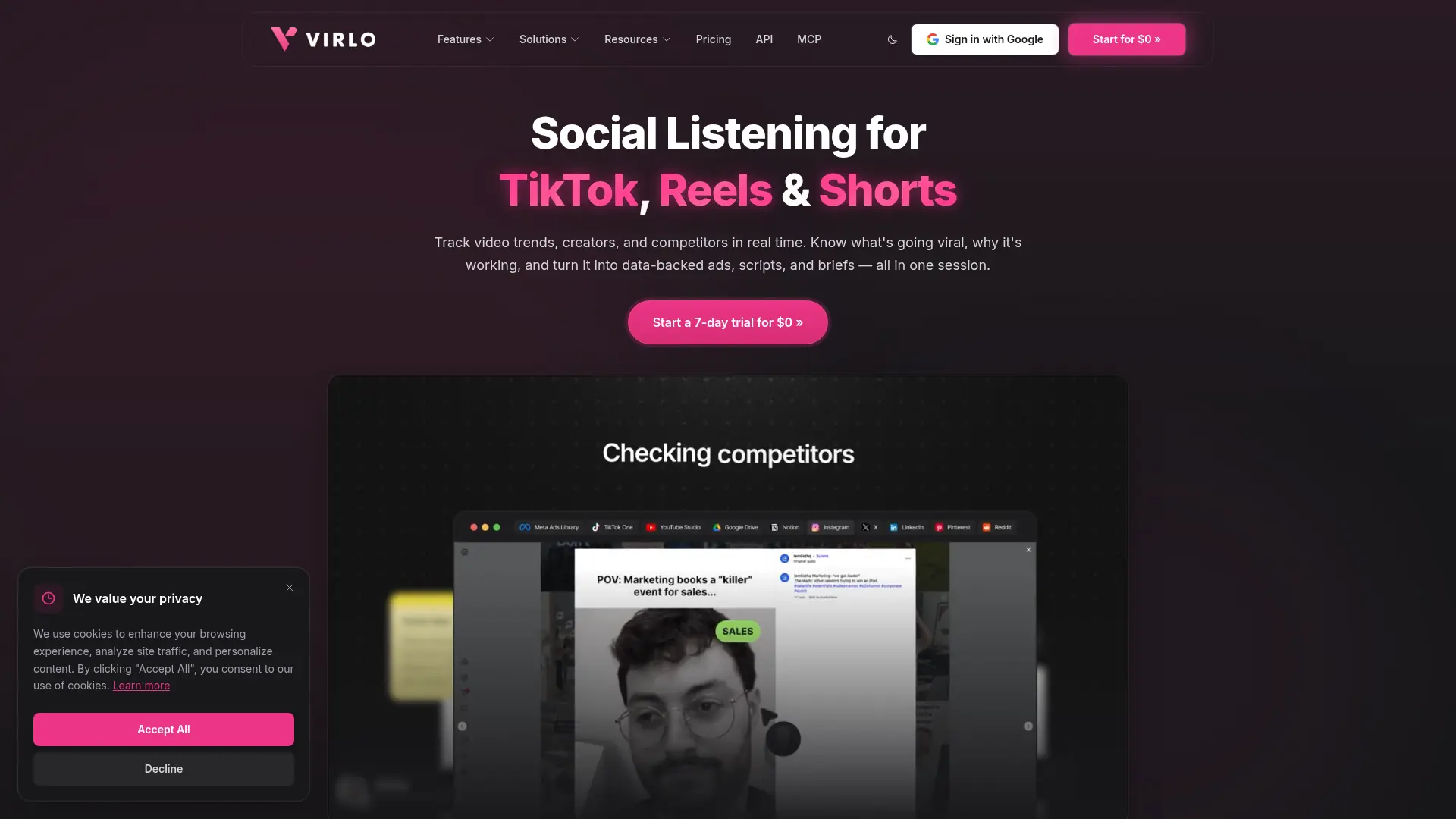 Virlo screenshot