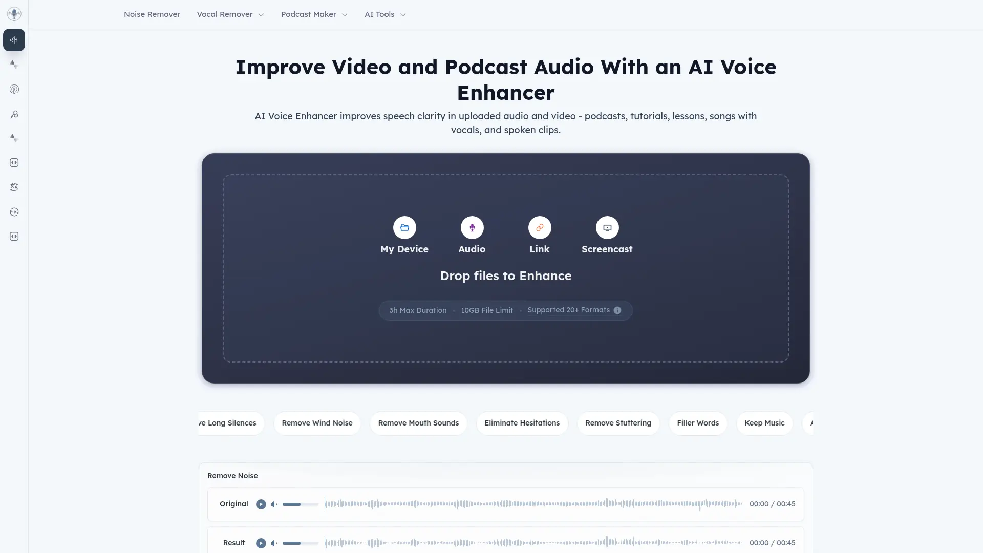 VoiceEnhancer.ai screenshot