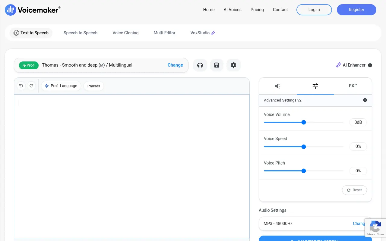 Voicemaker screenshot