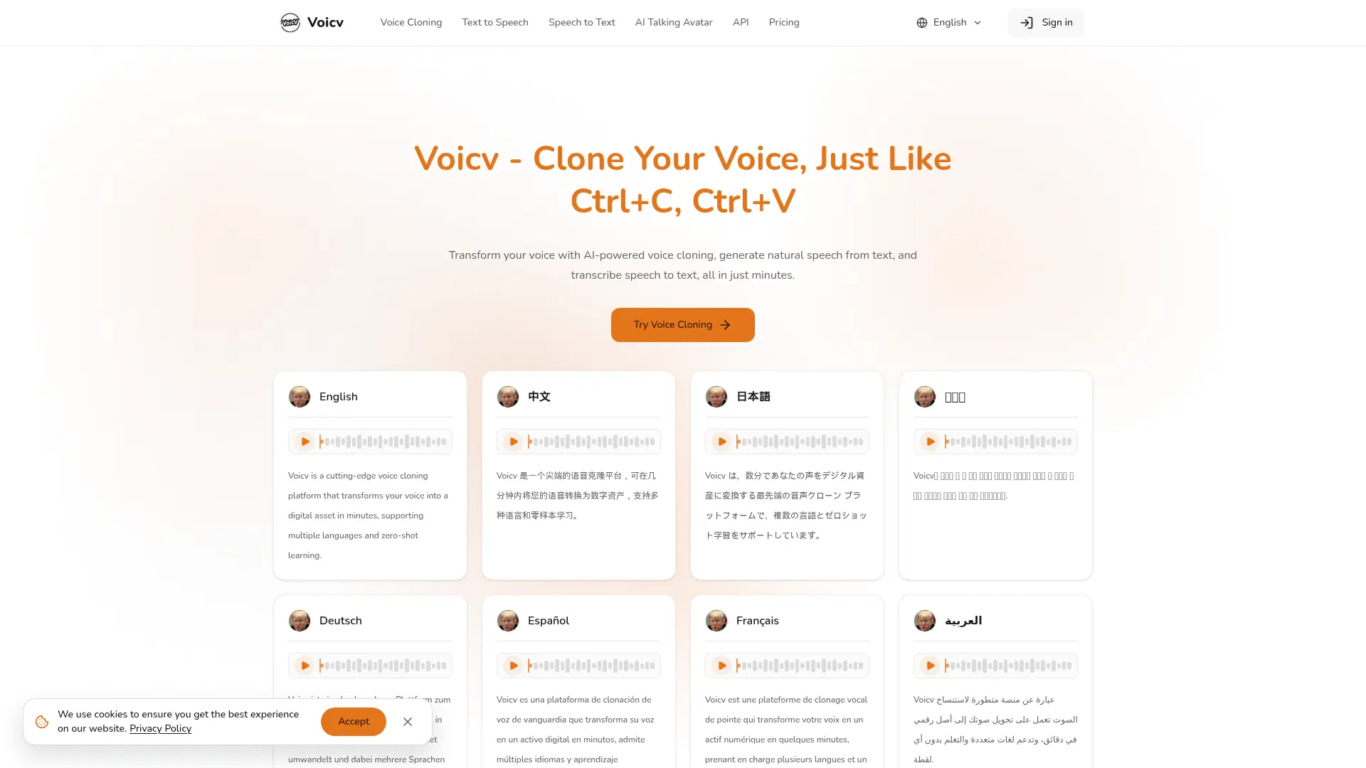 Voicv screenshot