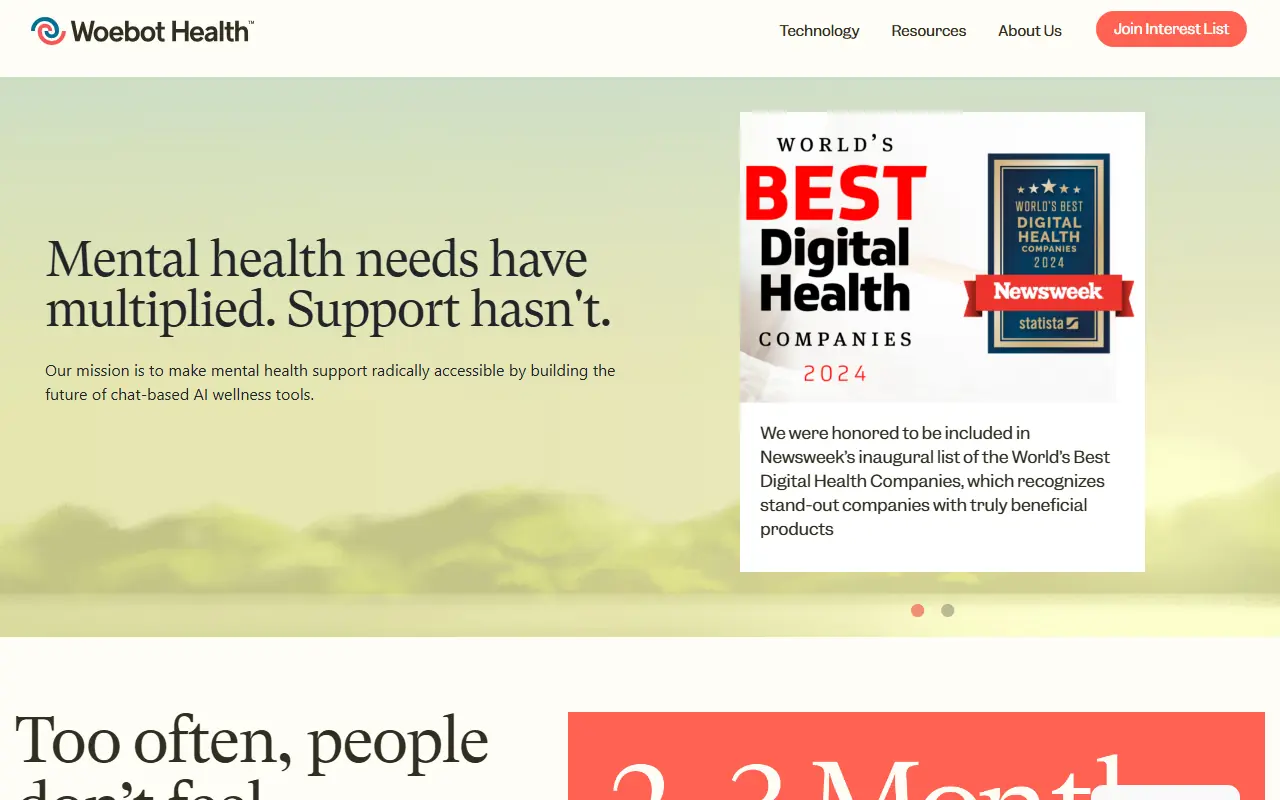 Woebot Health screenshot