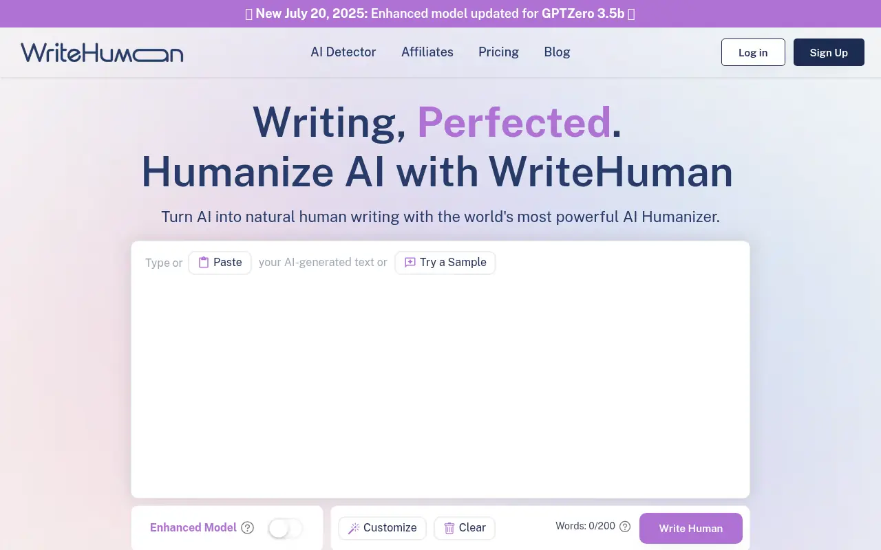 WriteHuman screenshot