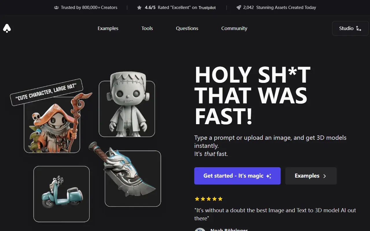 3D AI Studio screenshot