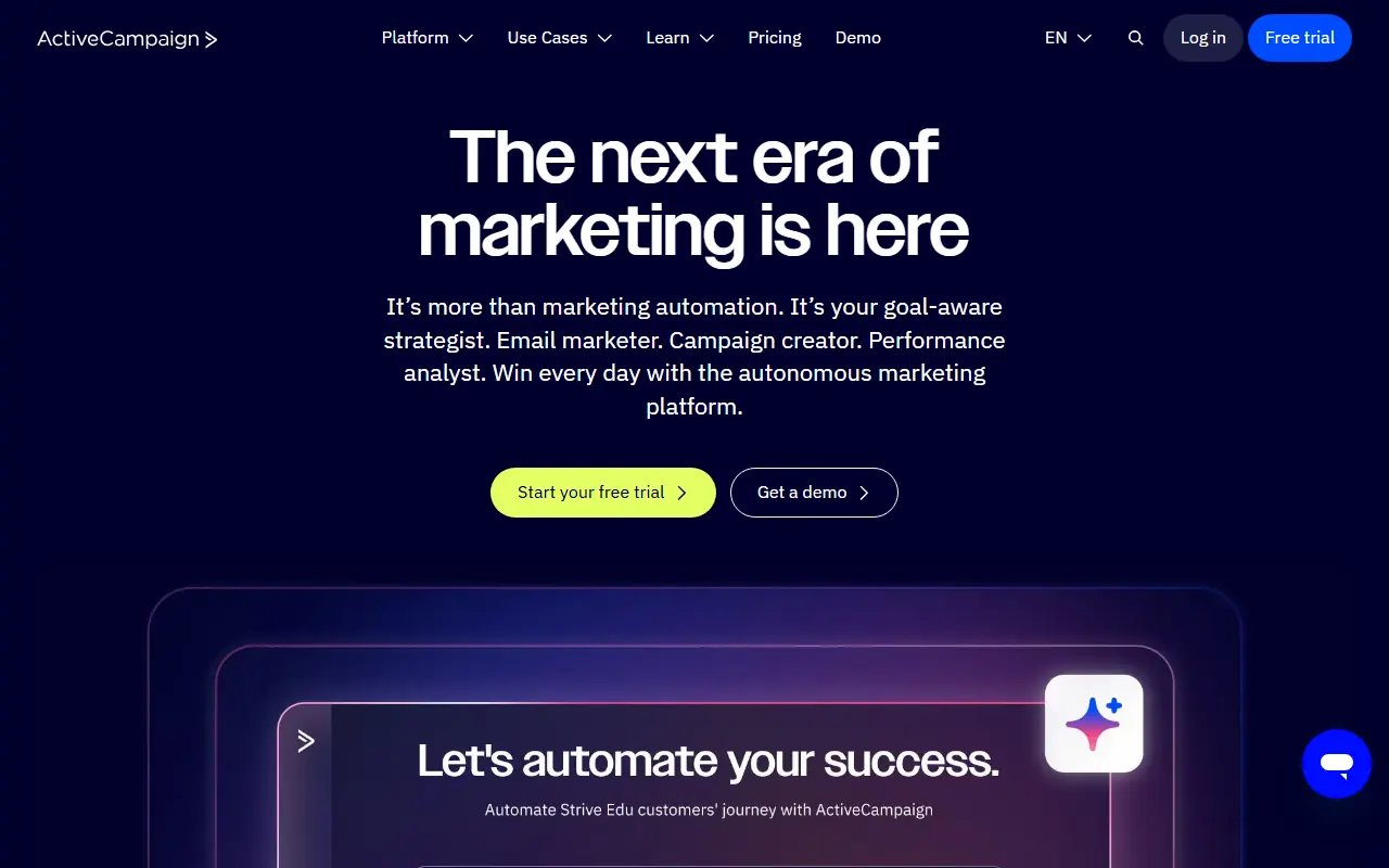 ActiveCampaign screenshot