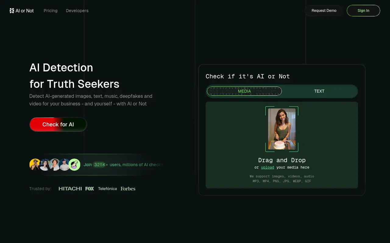 AI or Not screenshot