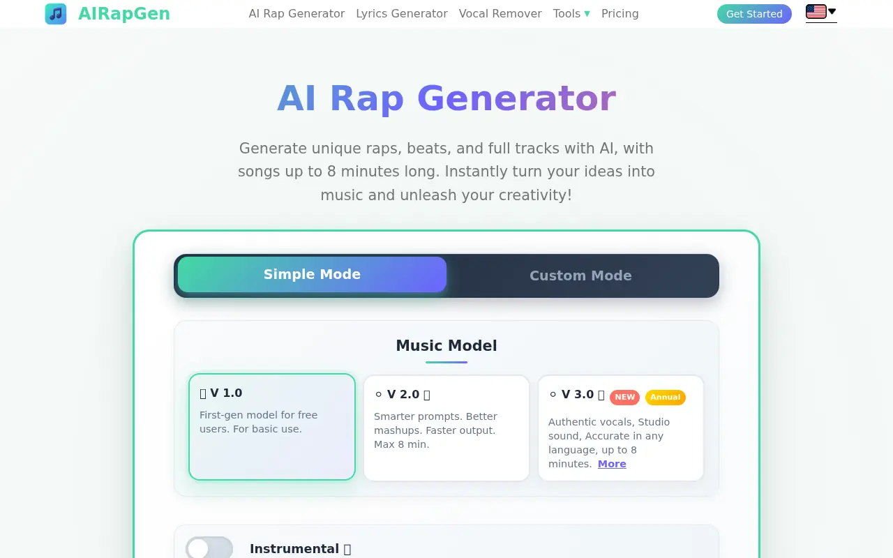 AIRapGen screenshot