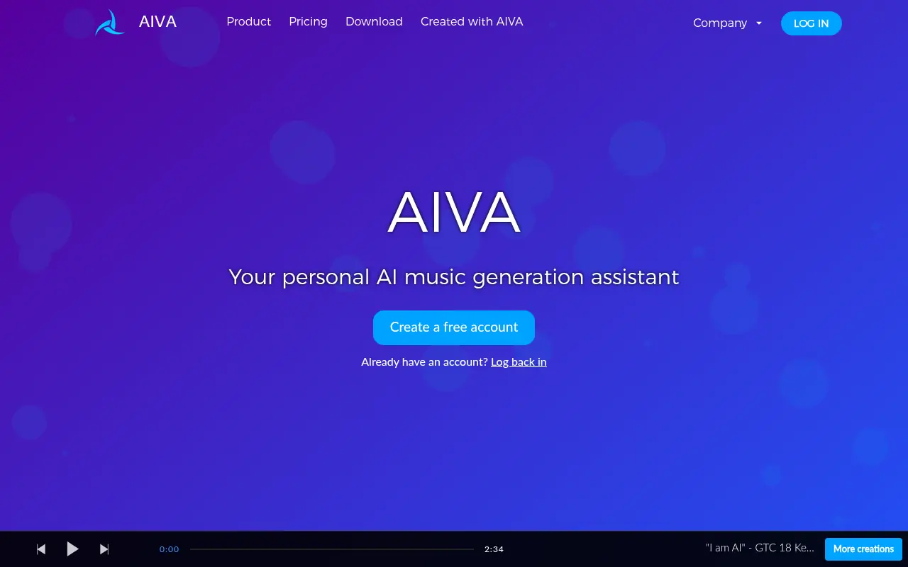 AIVA screenshot