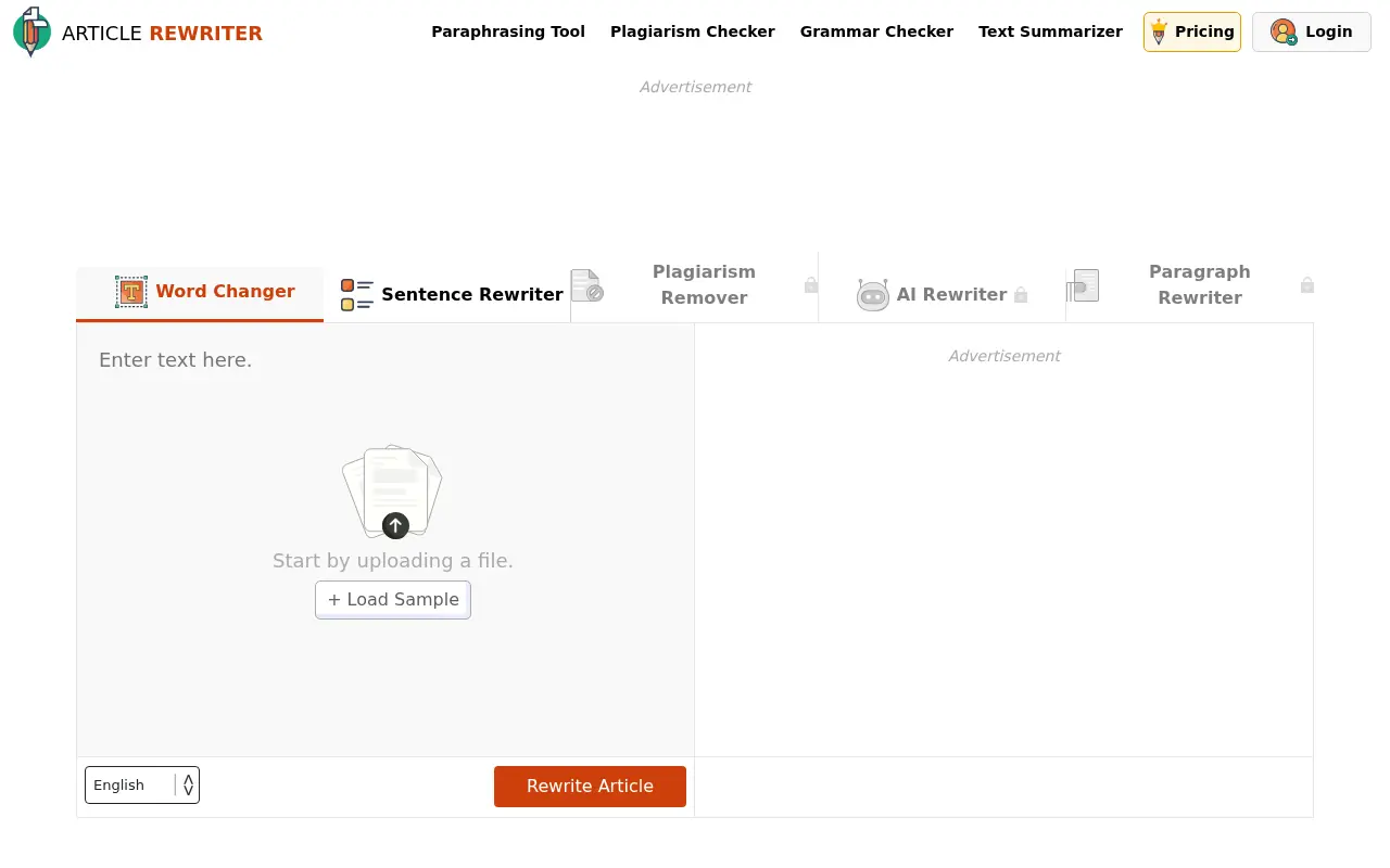 ArticleRewriter.net screenshot