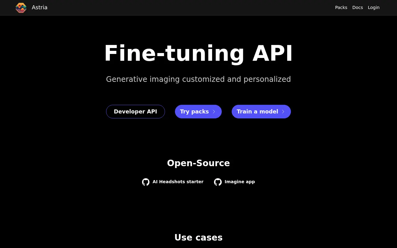 Astria.ai screenshot