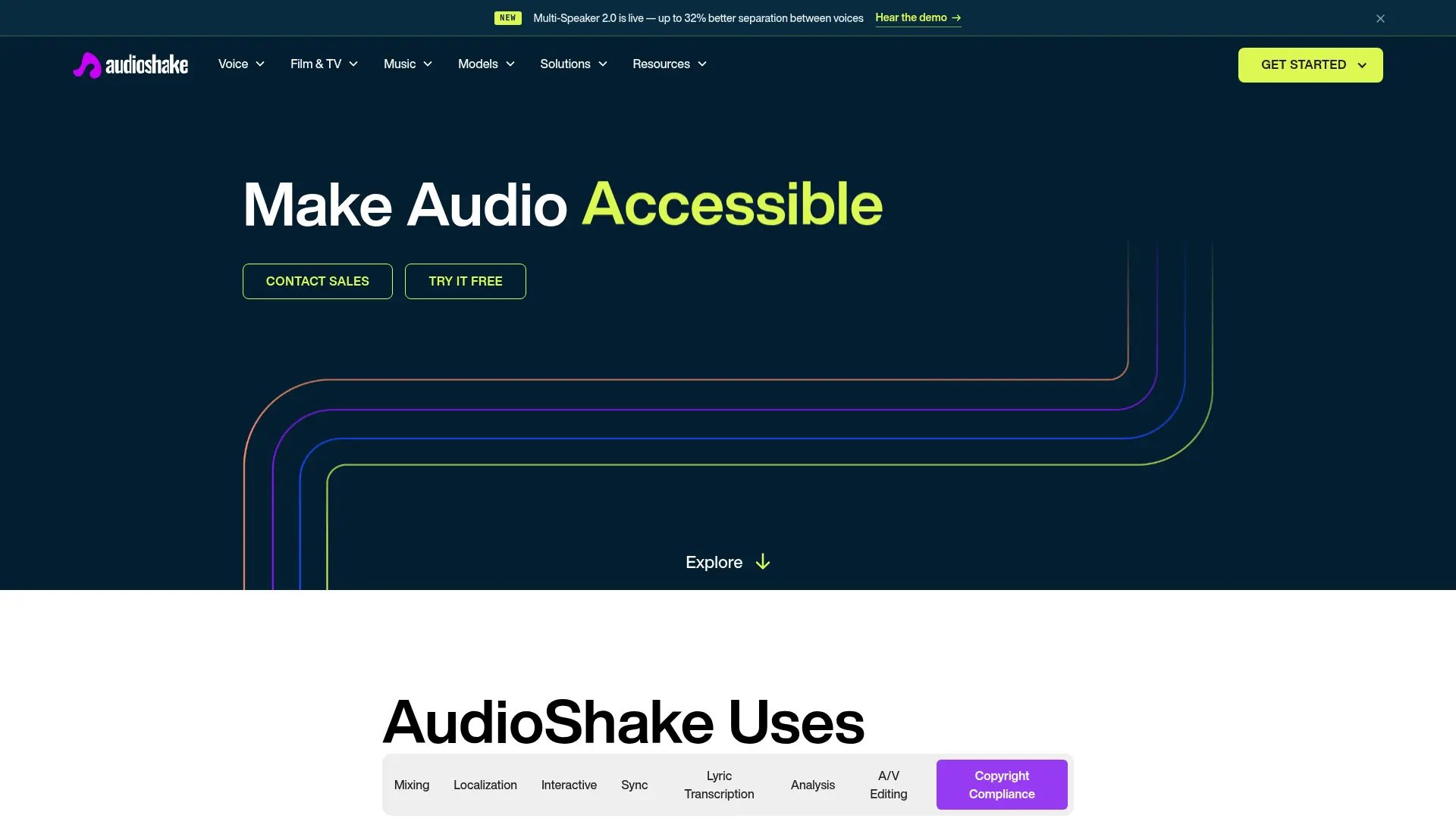 AudioShake screenshot