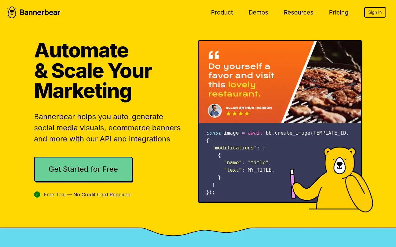 BannerBear screenshot