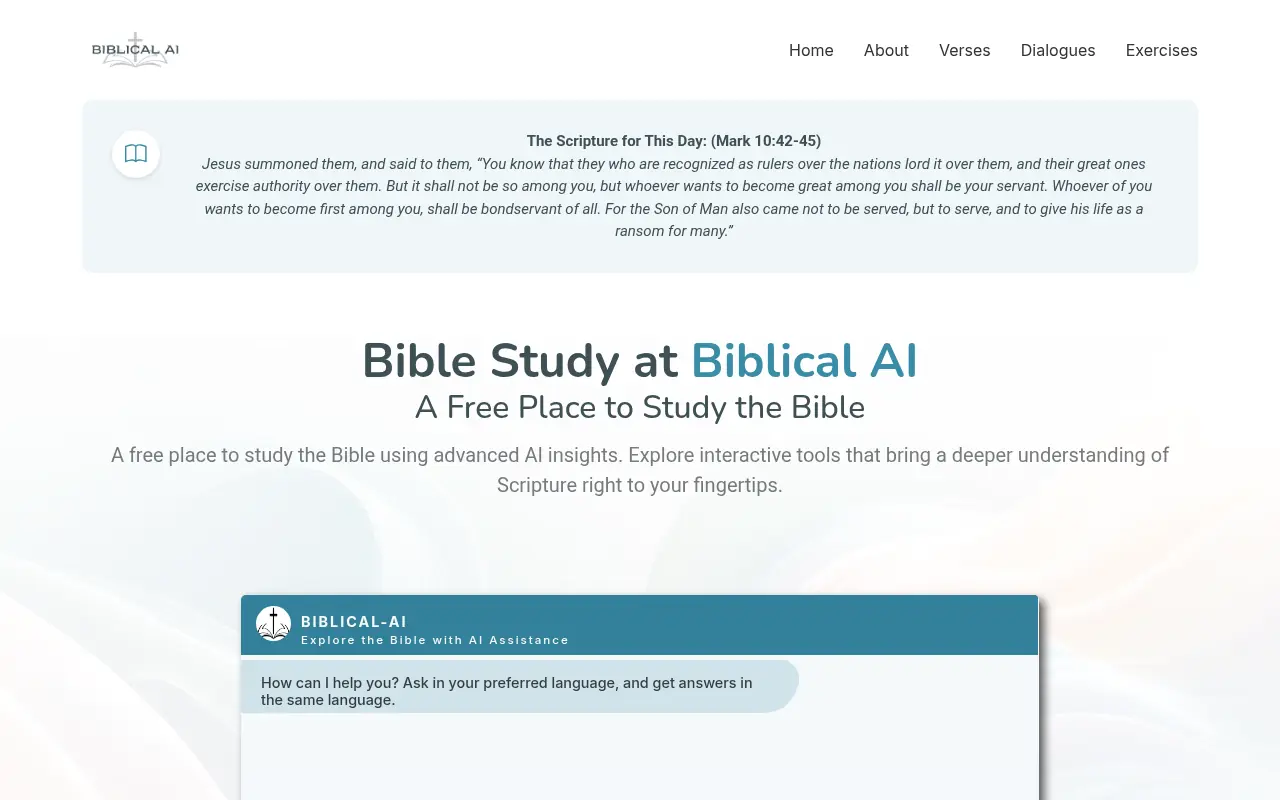 Biblical AI screenshot