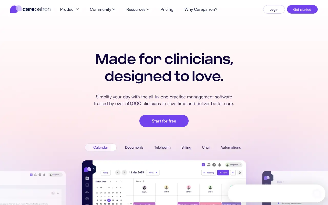 Carepatron screenshot