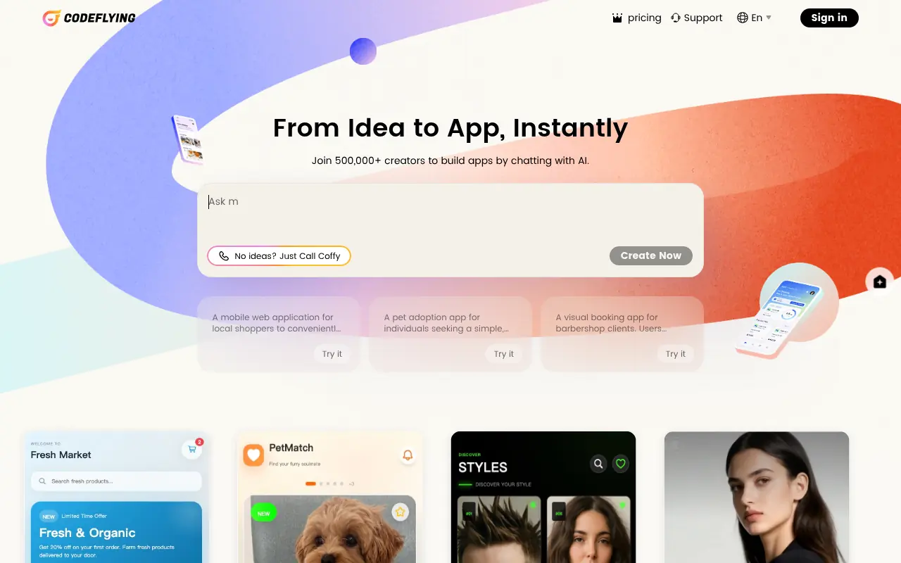 CodeFlying screenshot