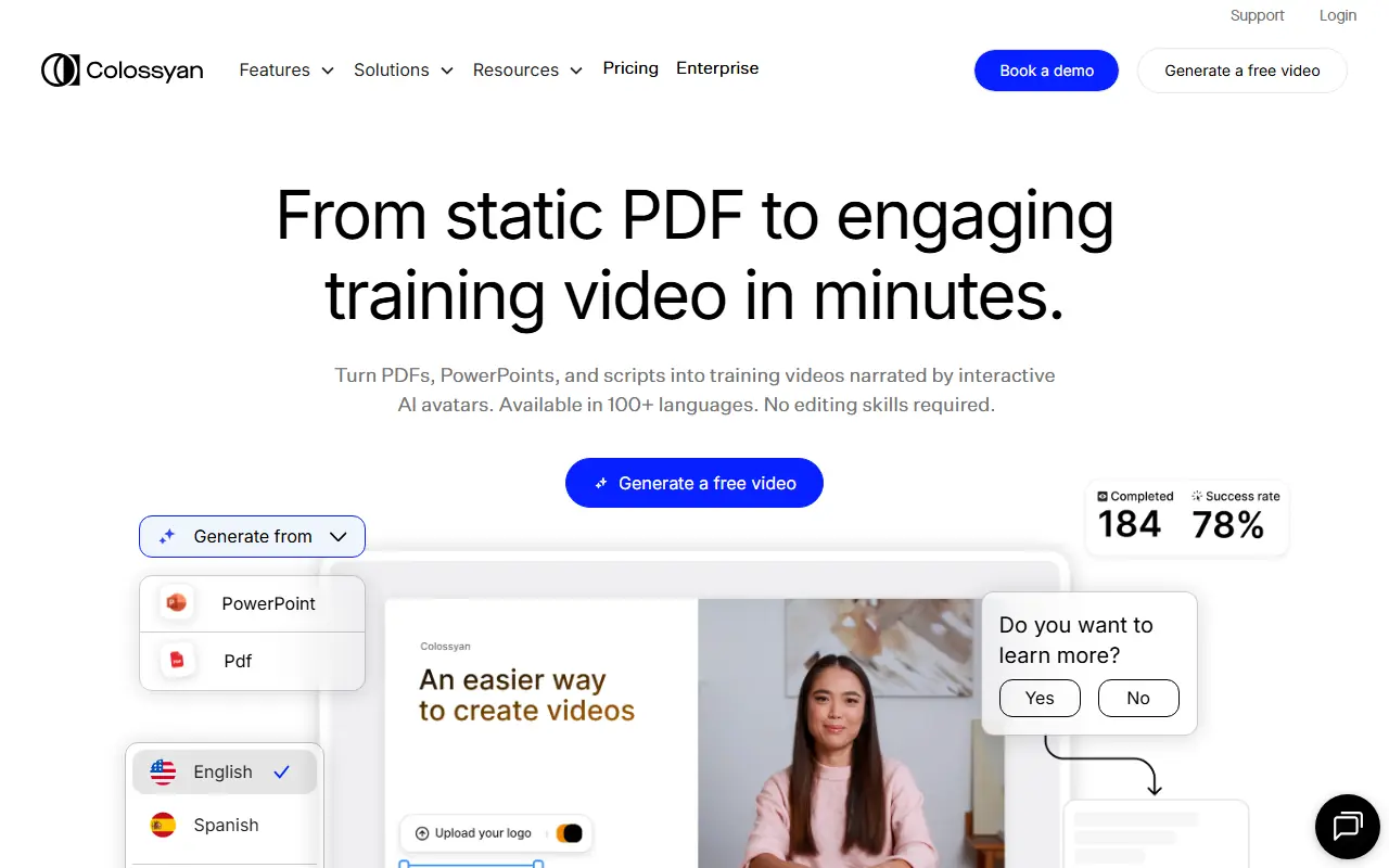 Colossyan screenshot