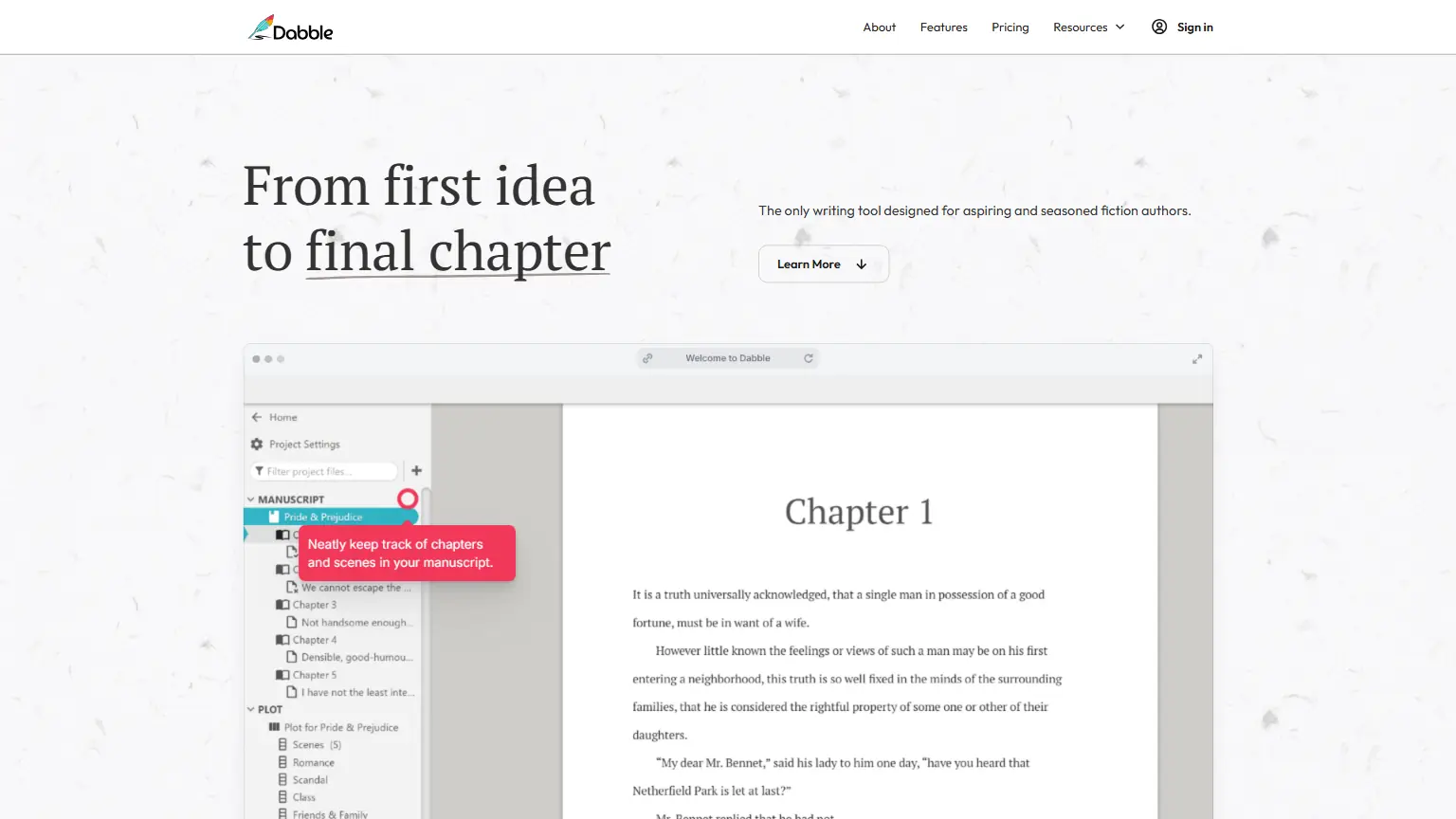 Dabble Writer screenshot