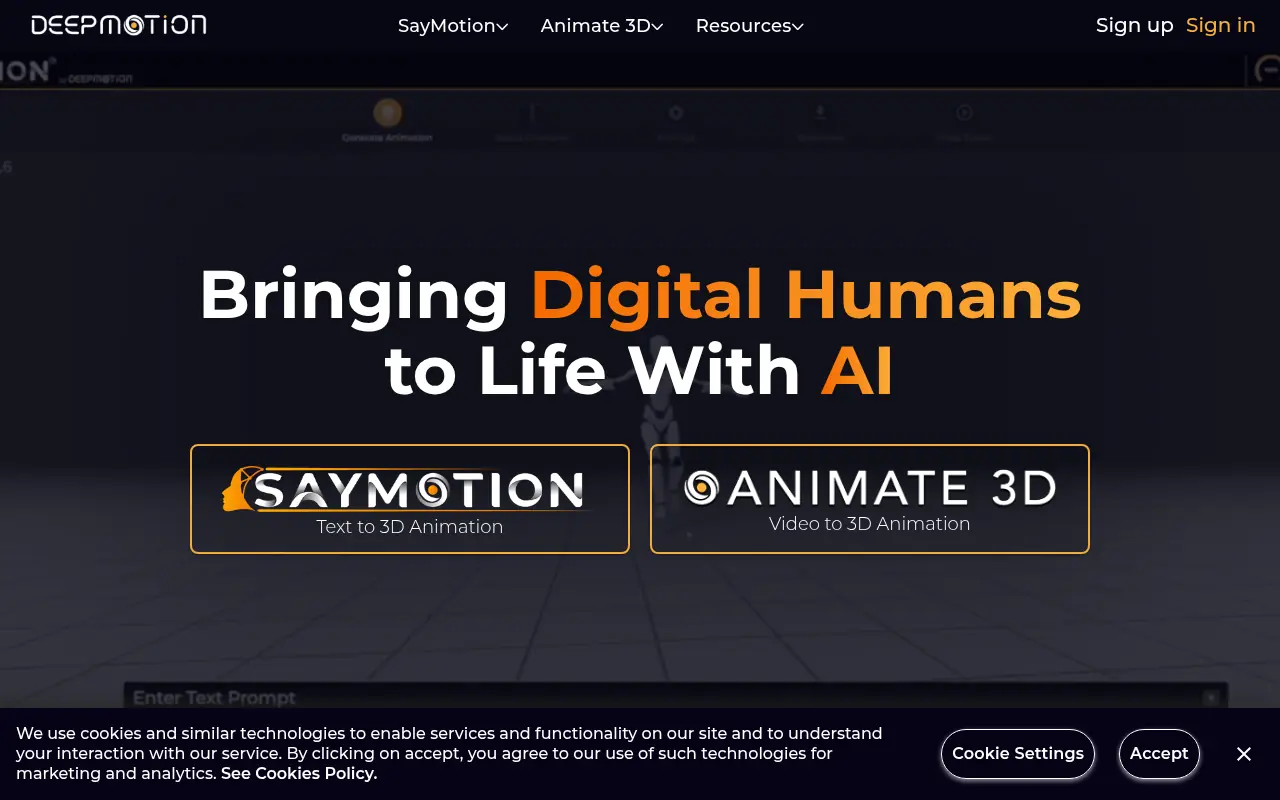 DeepMotion screenshot