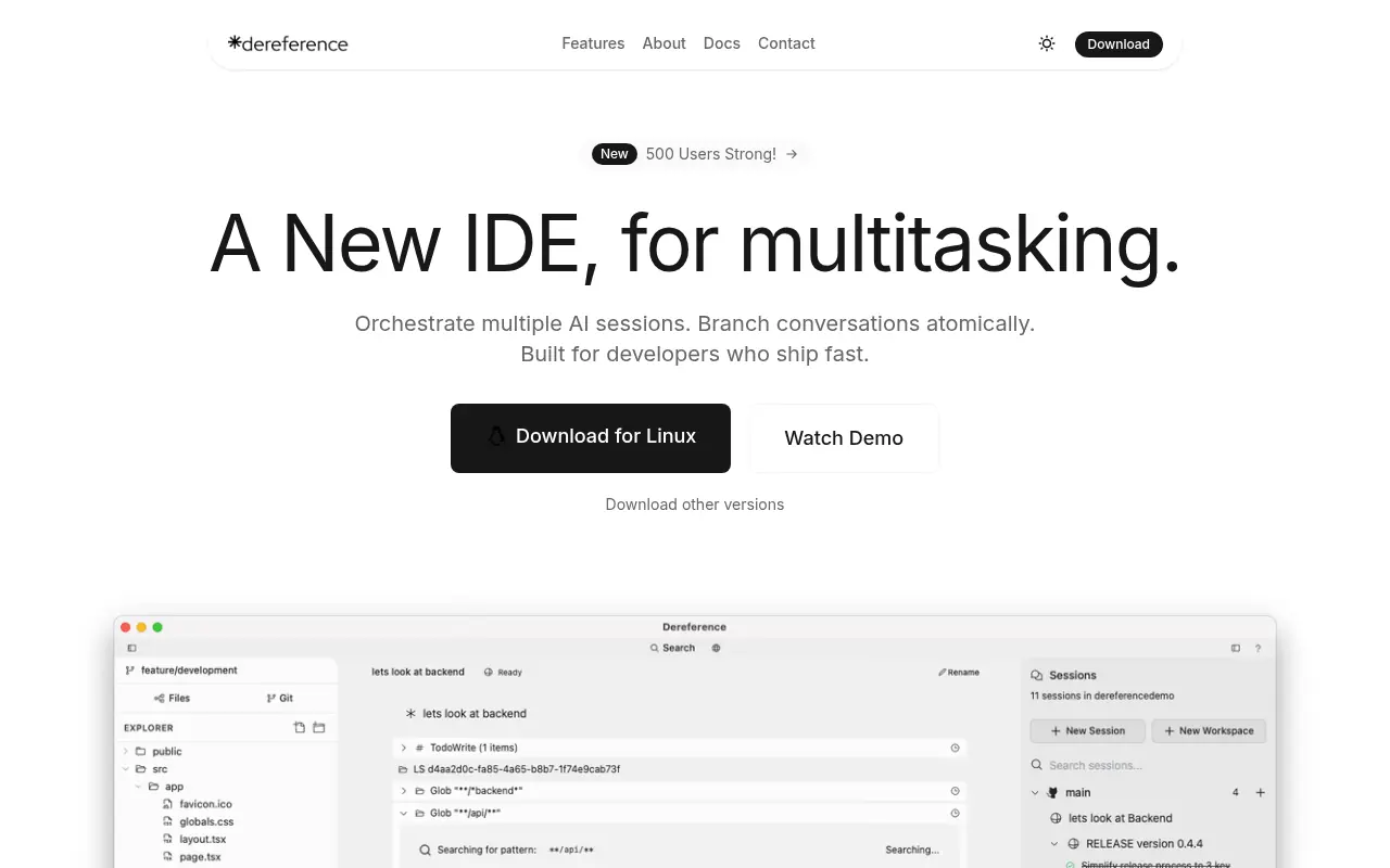 Dereference AI Codetabs screenshot