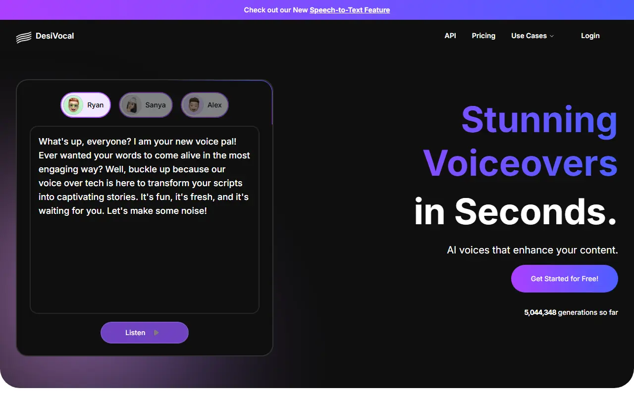 DesiVocal screenshot