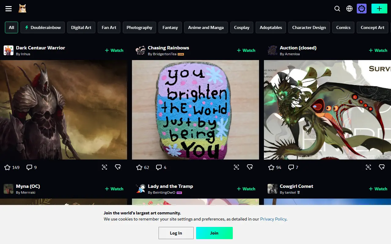 DeviantArt screenshot