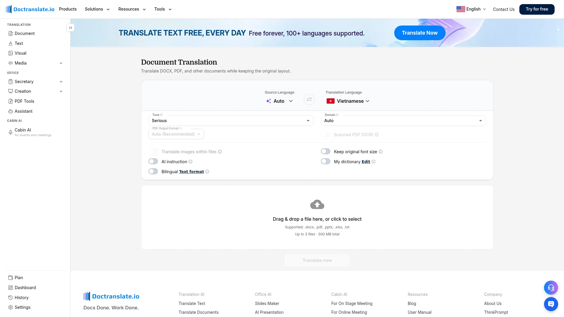 DocTranslate screenshot