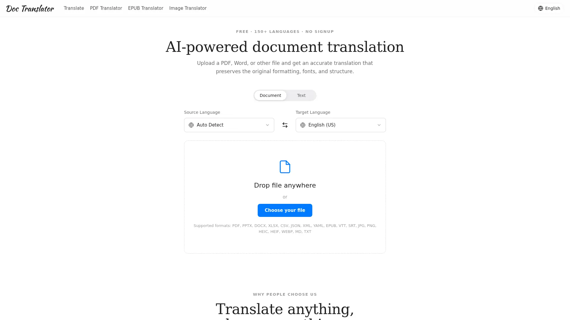 Doc Translator screenshot