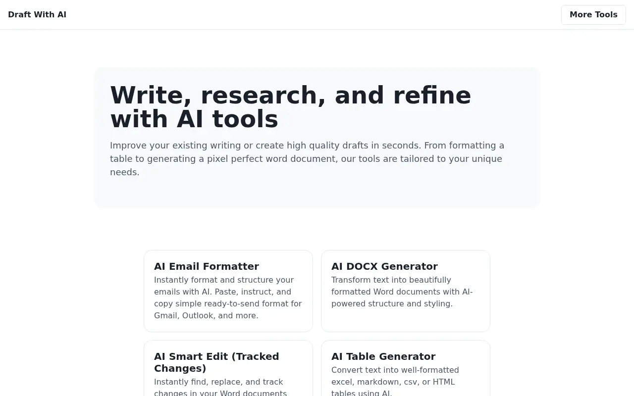 Draft With AI screenshot