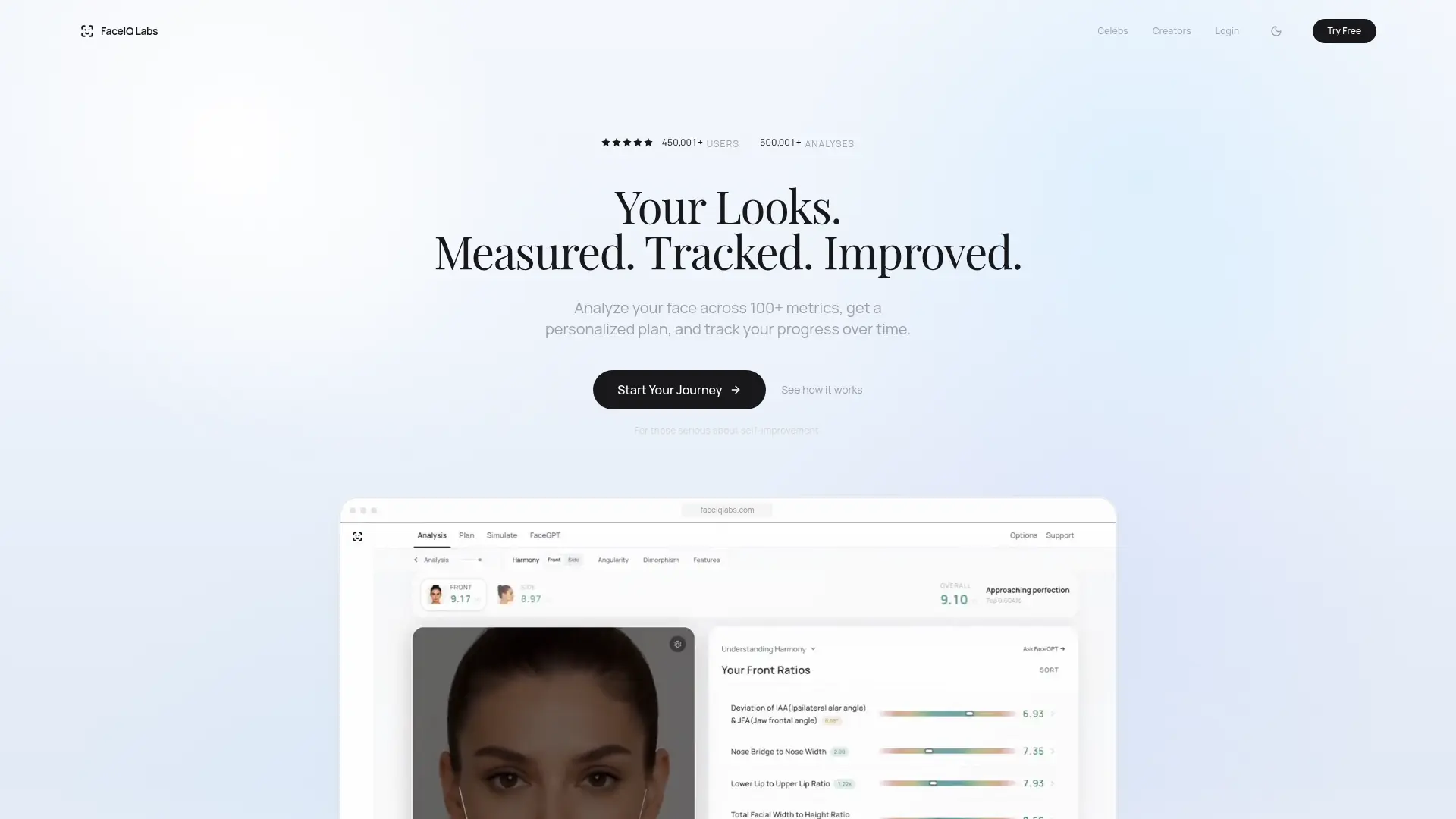 FaceIQ Labs screenshot