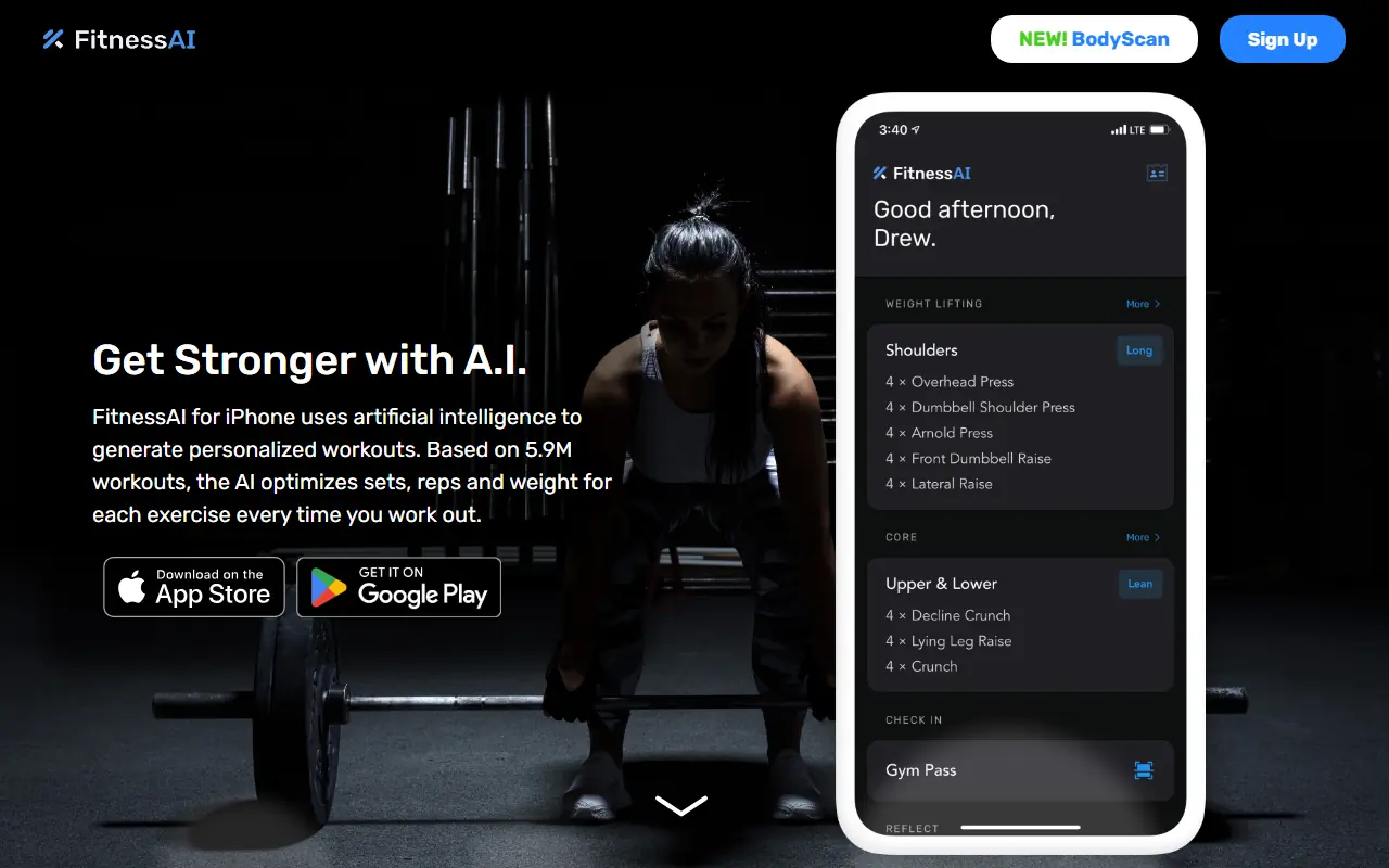 FitnessAI screenshot