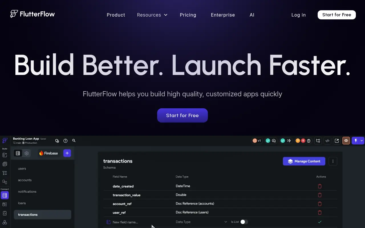 FlutterFlow screenshot