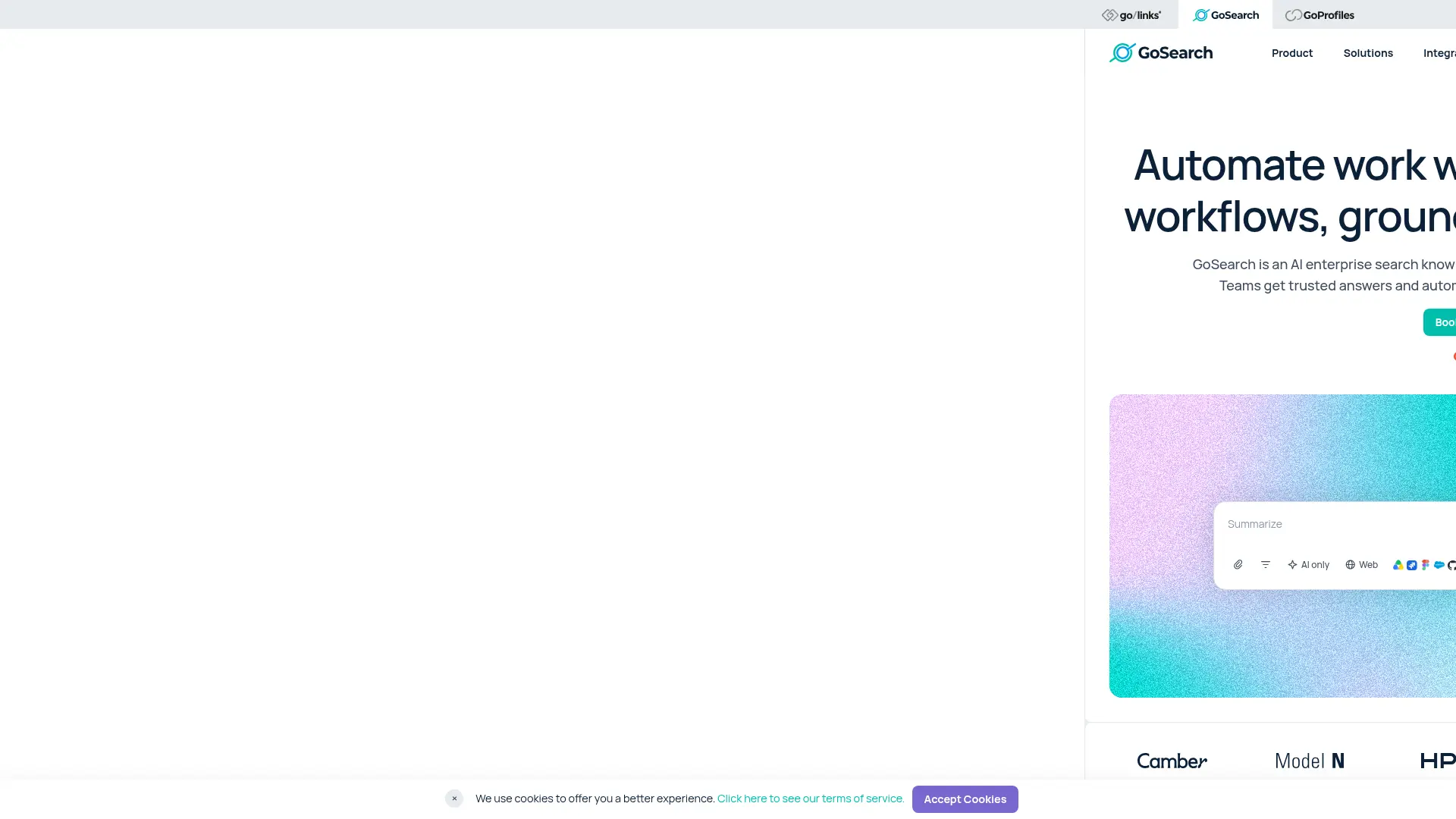 GoSearch screenshot