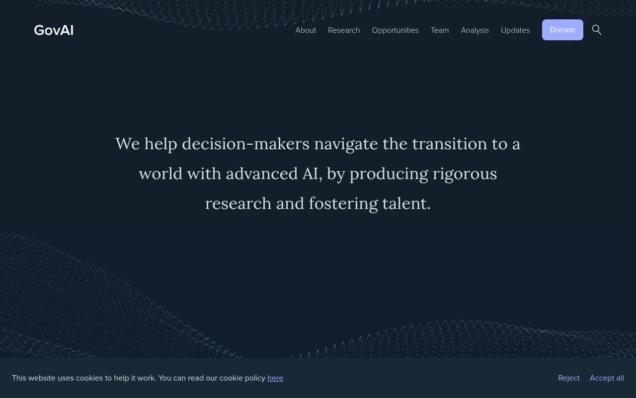Centre for the Governance of AI (GovAI) screenshot