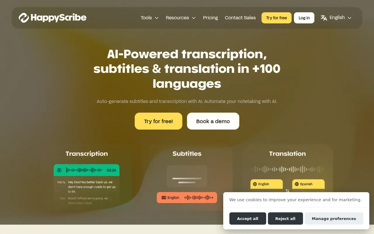 Happy Scribe screenshot