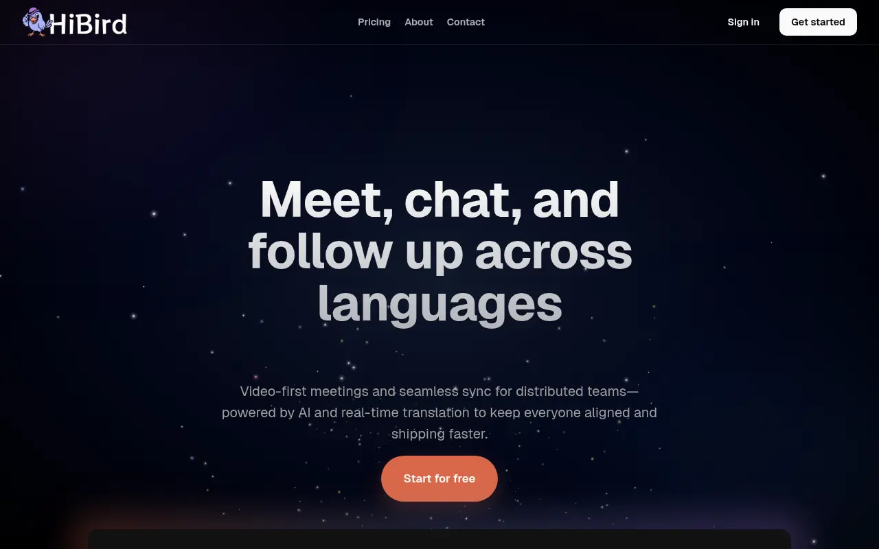HiBird screenshot