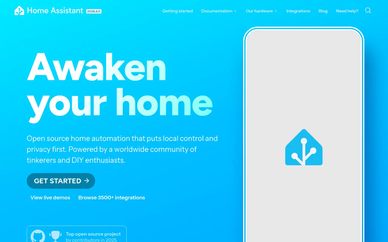 Home Assistant screenshot