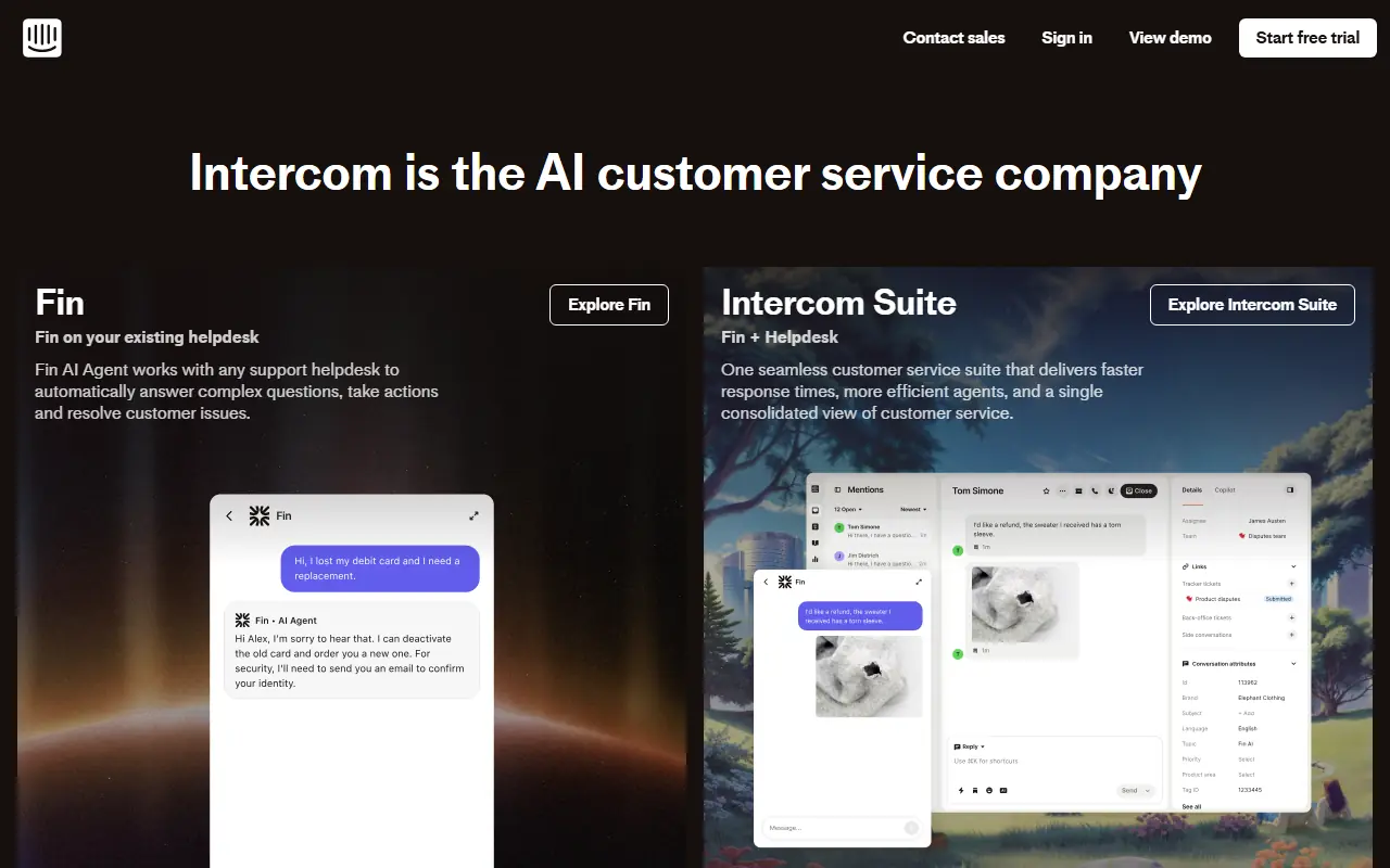 Intercom screenshot