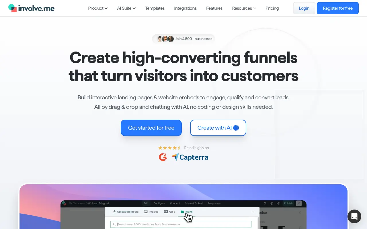 involve.me screenshot