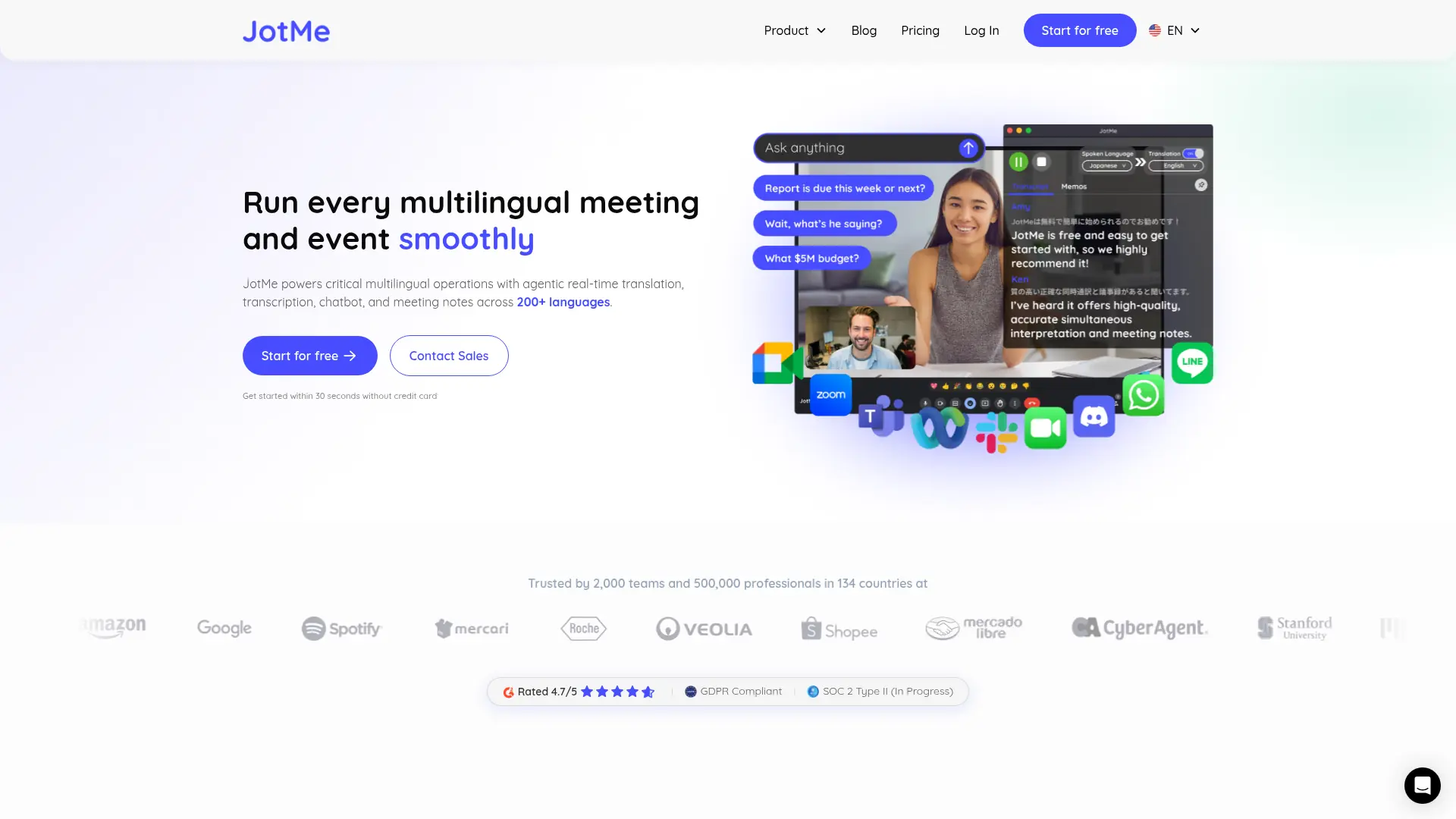 JotMe screenshot