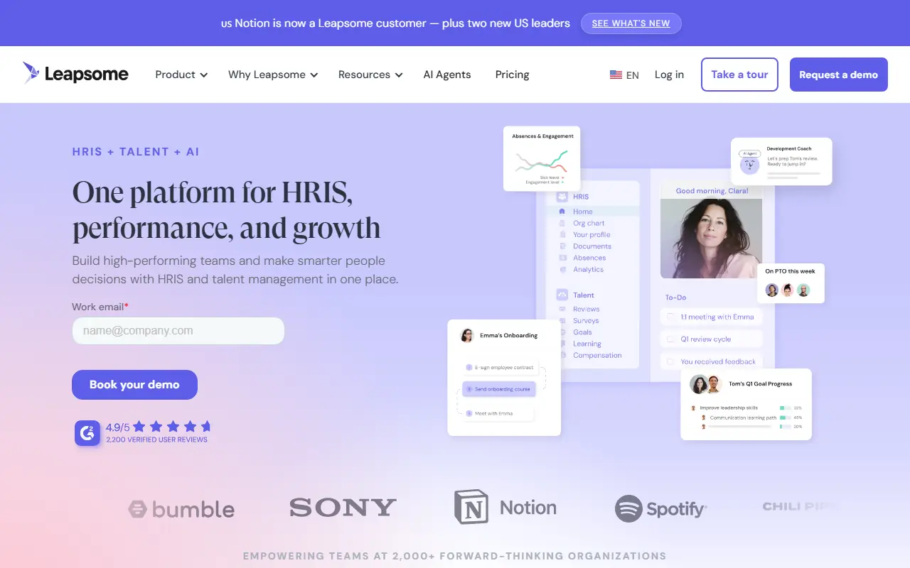 Leapsome screenshot