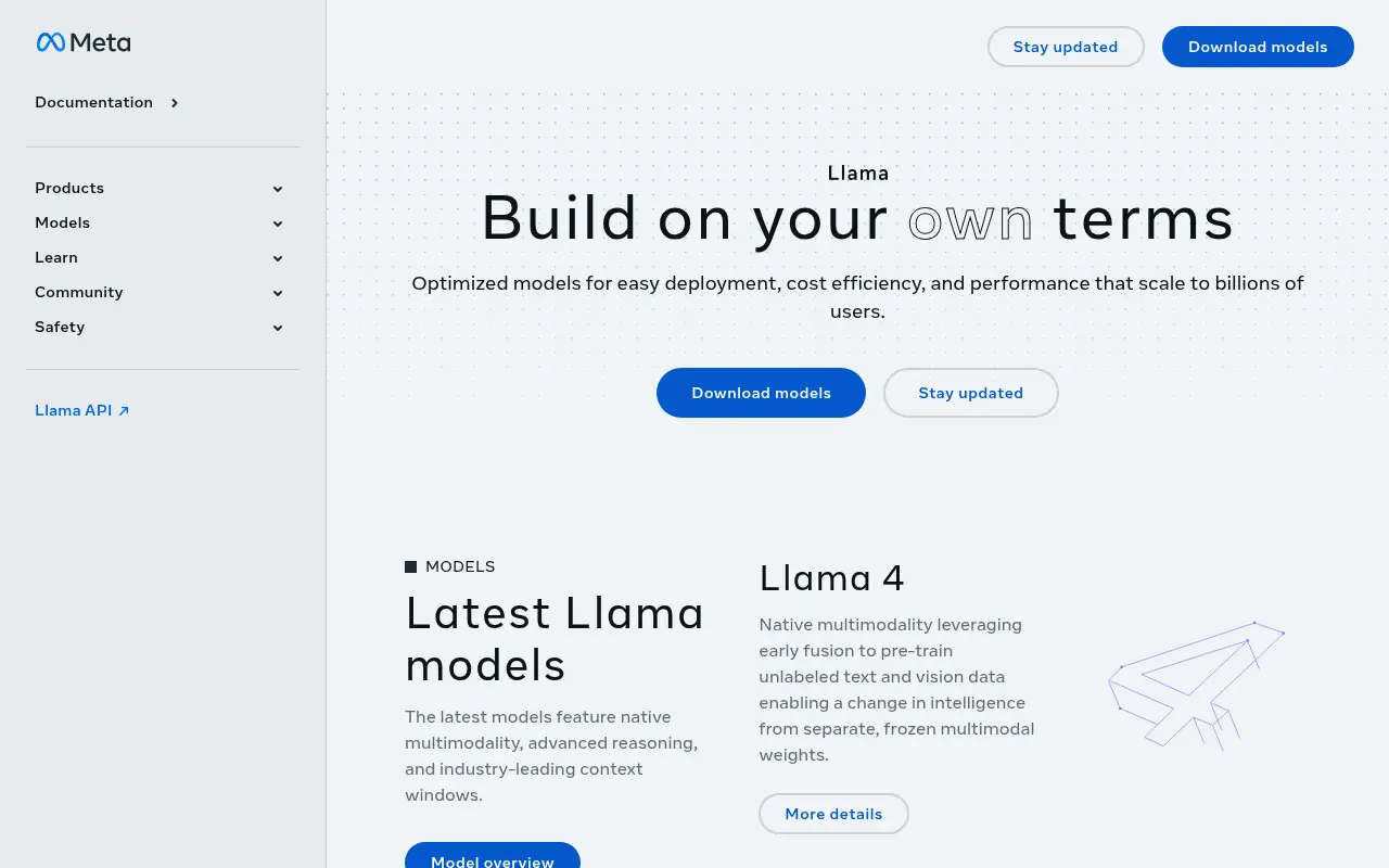 Meta Llama screenshot