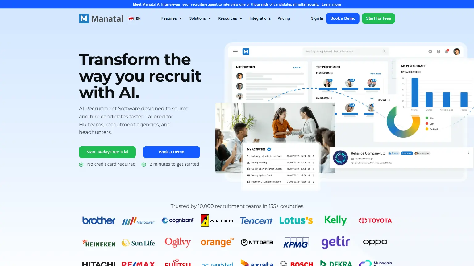 Manatal screenshot